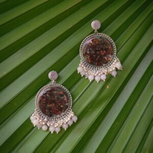 Heart-Shaped Resin Earrings with Real Flowers – Yellow Floral Jewelry