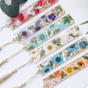 Floral Resin Bookmark with Tassel