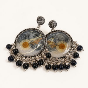Handcrafted Resin Earrings- Unique wearable art